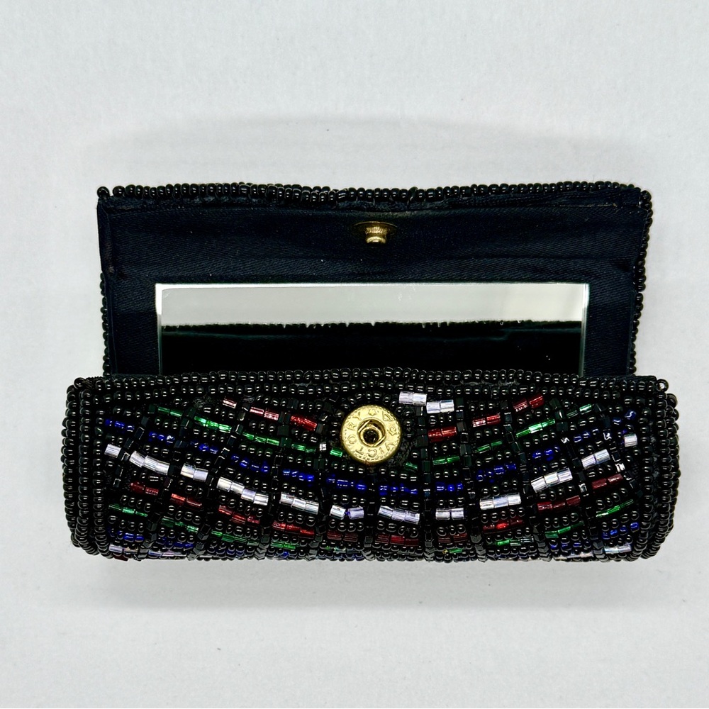 Beaded Lipstick Case with Mirror